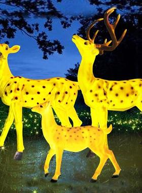 光梅花灯雕发观塑公鹿园仿真孔雀摆件大户外景动物MHL-008灯光节