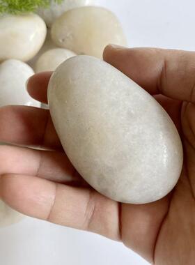 高255园品光精白色雨花石然鹅卵石林工程铺面石天石