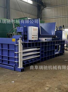 1罐LGZ60吨钢料卧式打包机固板废物料废纸易拉饮料瓶塑膜压包全自