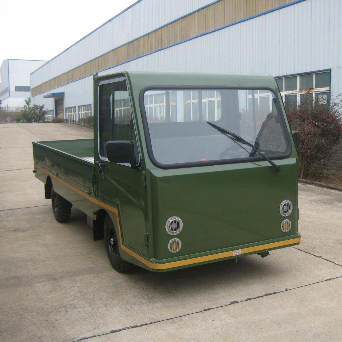 尔93夫电动四轮平板搬车1T40吨货仓库普物流倒周转厂区拉货运运输