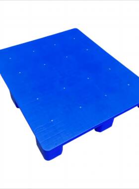 四面进叉塑料板HZN蓝色平面九库脚托盘12料10仓叉车栈板塑卡地台