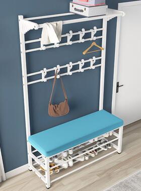 换鞋凳衣架落帽多28387地置卧室家用功能挂衣服架可坐简易门口物