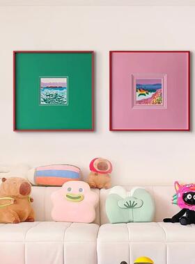 丹麦多胺撞色简客厅CAT24080装饰画小众ins卧约室挂画极简风餐厅