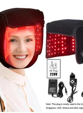 LED红光理疗帽头皮护理健发680nm红外光密发养发护发帽216颗灯珠