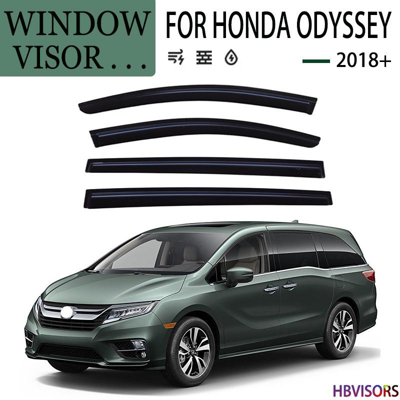 适用于2018+HONDAODYSSEY美版晴雨挡雨眉装饰改装遮雨档黑武士版