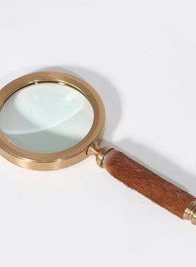 梵茜创意现代马装饰古铜色放大毛居样板房装饰摆镜件DW201029办公