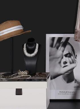 品奢样板房装饰衣摆件柜饰套装展厅陈列服轻装道具组合衣帽间2412