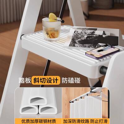 家用梯缩子人字折叠爬梯梯多防折叠梯滑扶梯小型轻便室内功能折叠