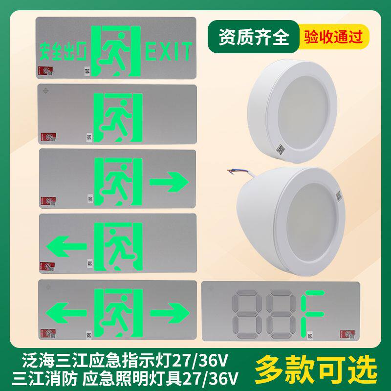 泛海三江高新投疏散应急照明灯具指示牌地标志集中电源控制壁吊挂