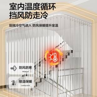 滑轨款客厅自建房空厚调料防风阳门帘加塑隔断帘楼梯F9878J55隔断
