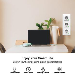 86连排欧规德式墙壁智能开关插座面板 欧洲德标插座wifi涂鸦智能