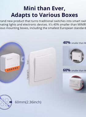 Sonoff Mini R4迷你WiFi智能开关通断器远程控制定时易微联minir4