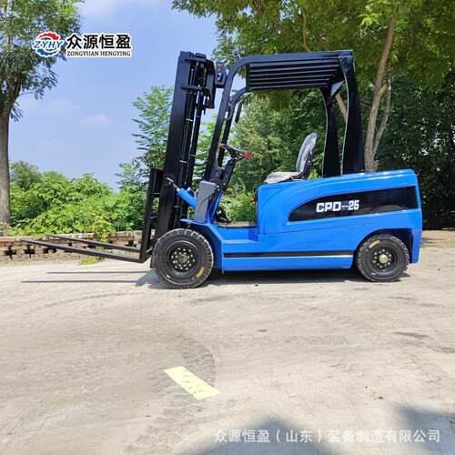 电动叉车 供应仓库运输车 众源电动升高装卸电动堆高越野叉车