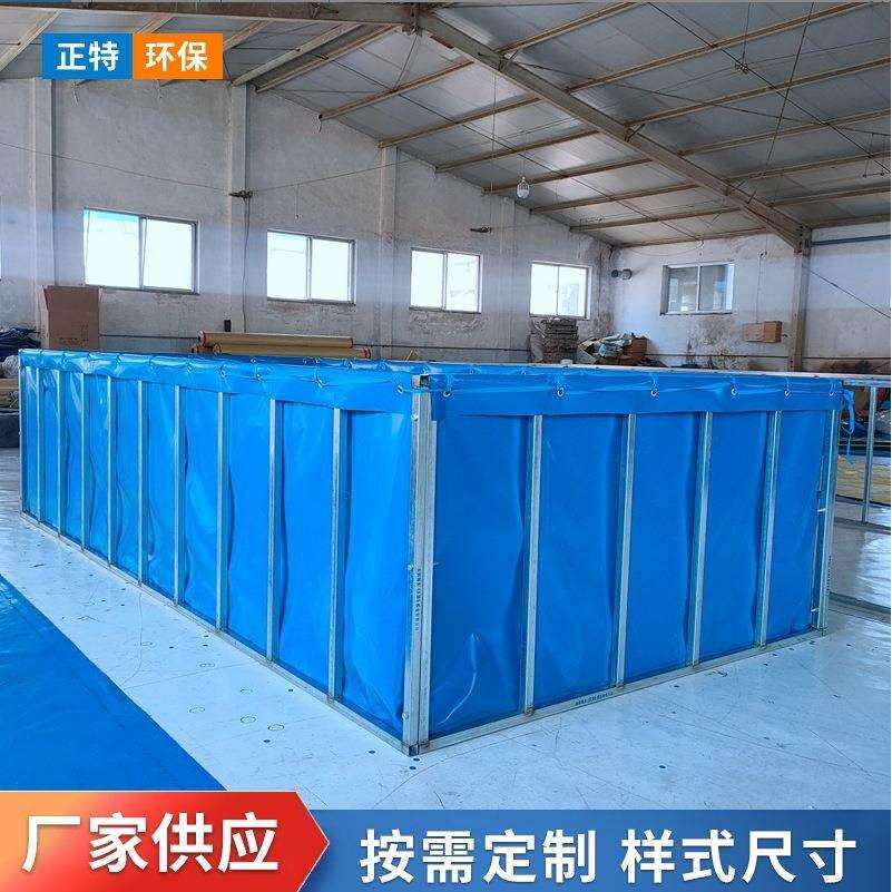 帆布水池小龙虾养殖加厚篷布锦鲤鱼池蓄水池支架鱼池家用儿童泳池