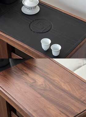 北美黑胡桃木移动茶几实木小户型茶水柜家用茶吧机客厅泡茶烧水台