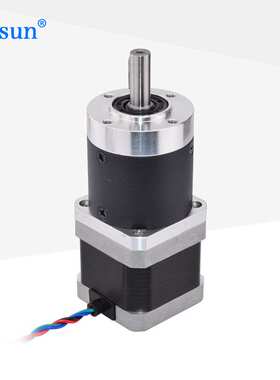 42步进电机17HS15-1684D-HG10 福得Nema17双出轴行星减速直流电机