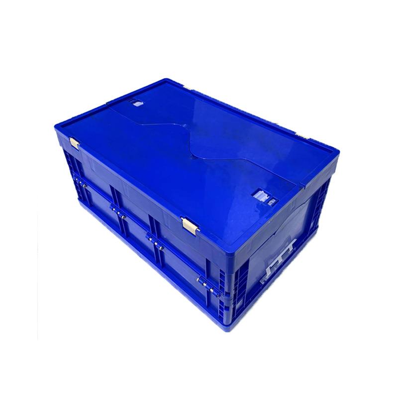 折叠箱 蓝色收纳箱塑料周转折叠箱 方形仓储物流折叠箱 生产厂家