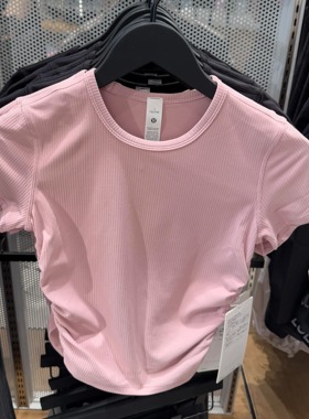 lululemon/露露乐蒙 All It Takes系列修身螺纹运动上衣短袖T恤女