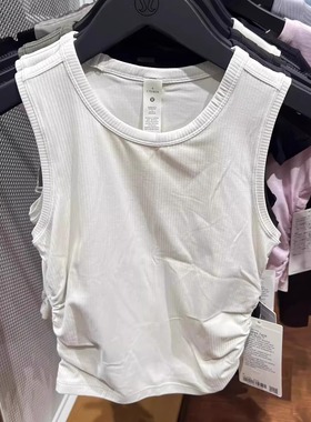 lululemon露露乐蒙All It Takes细佬修身纯色罗纹无袖背心女运动T