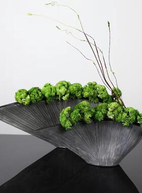 DVQ约轻摆奢树脂花瓶花艺家居摆件i欧ns风简北风客厅创意软装件