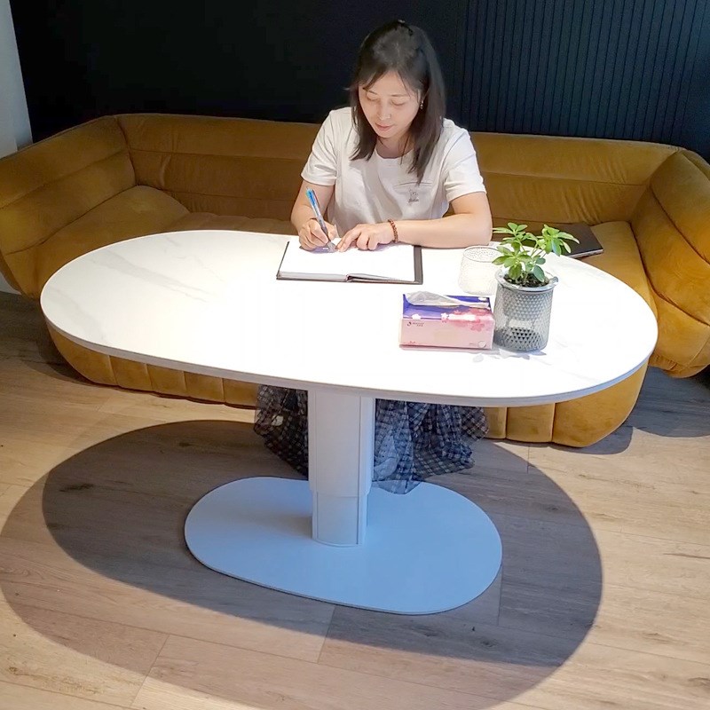 ProiTable升降茶几餐桌两用一体轻奢岩板茶桌客厅小户型现代简约