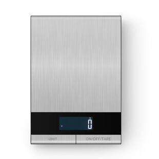 精915准家用型房秤不锈钢平板克称1kg食物奶茶厨家用小精0准电子