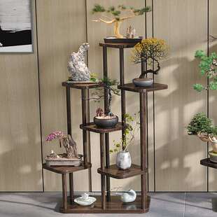 室内装饰客厅多层窗台多肉花盆架子花架置物架阳台新中式花台绿植
