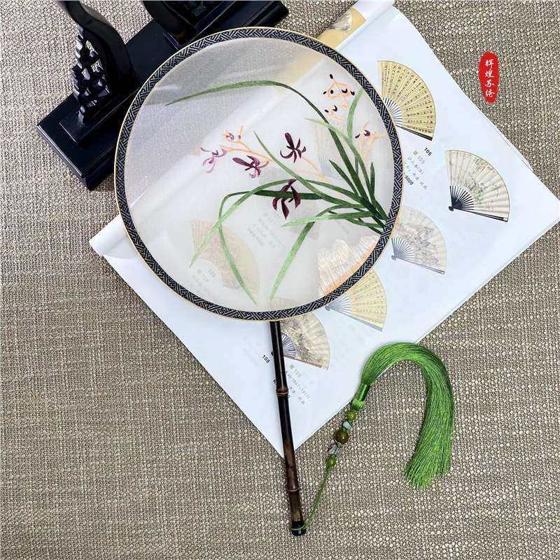 苏绣刺绣双面绣纯手工团扇紫竹古典古风中国风汉服搭配扇子真丝礼,玩具/童车/益智/积木/模型,毛绒/玩偶/公仔/布艺类玩具,淘宝优惠券,粉丝福利购,淘宝优惠卷