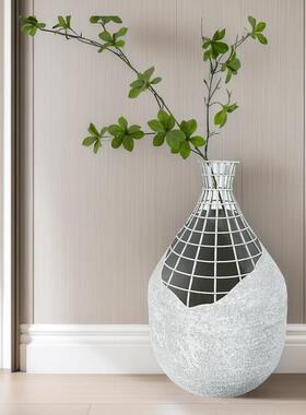 个性创意客简24W465-9花瓶高级感金属约镂空设计花盆装家居饰厅插