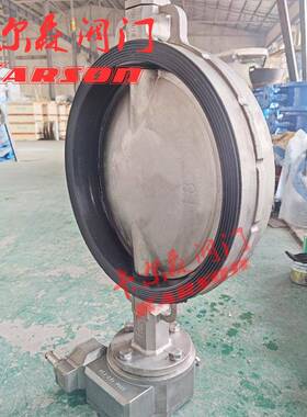 尔森厂锈家D371XP-6RHGP白钢酸卡碱软密封不钢涡轮对夹1304衬胶蝶