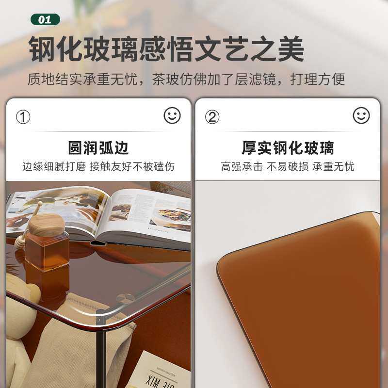 沙发边几侧边柜茶几轻奢现代小尺寸卧室床头迷你圆桌角几置物边桌