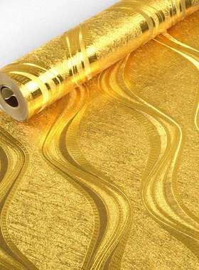 金黄色金箔壁纸 ktv闪光反光客厅天花板吊顶新中式中国风格墙纸