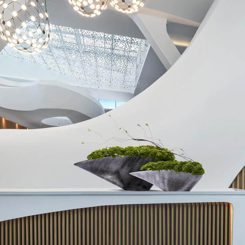 仿真绿色新果子高端花插酒店大堂绿植假艺花YB-DZ-HY卉摆设轻奢中