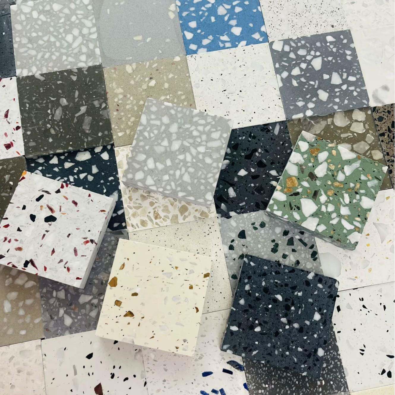 预制机灰大色水磨石梯楼踏步窗台22板厨房无石英石板人造石台面