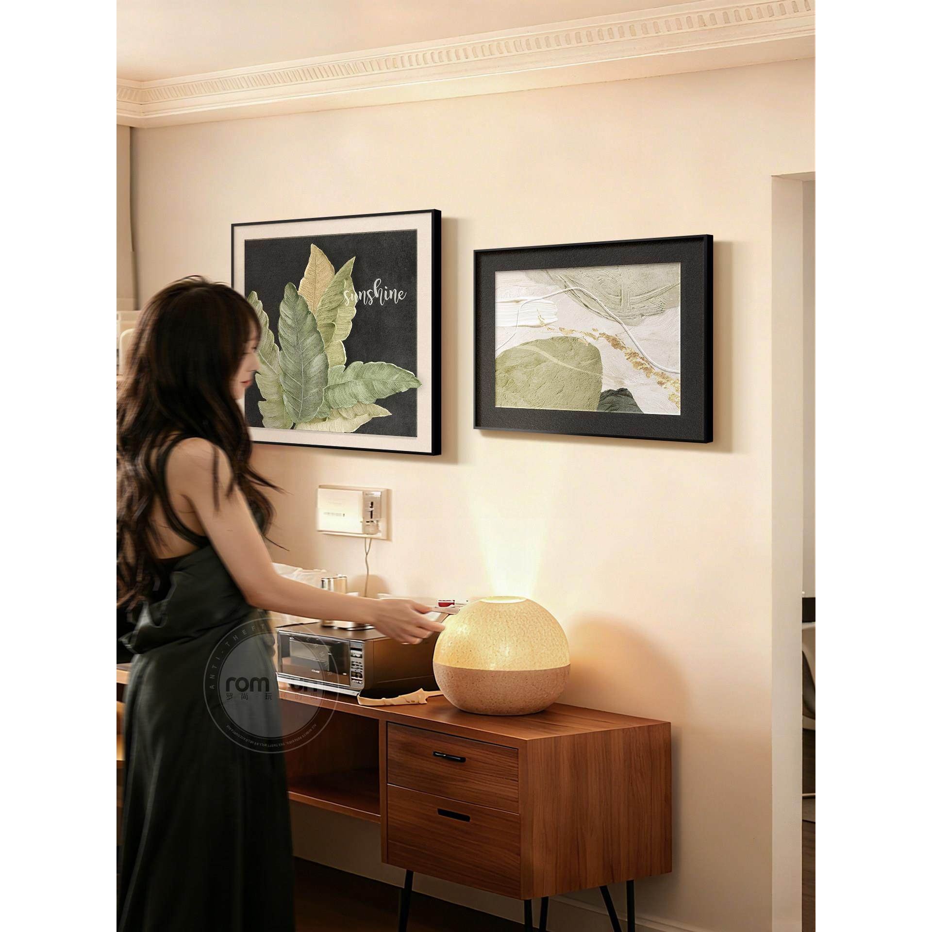 现代抽象餐厅饭桌装饰画卧室床头组合壁画家大业大客厅背景墙挂画