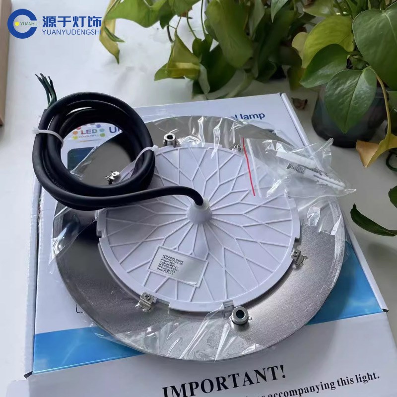 不锈钢泳池灯IP68超薄壁挂式水下灯12V智能app全灌胶泳池灯