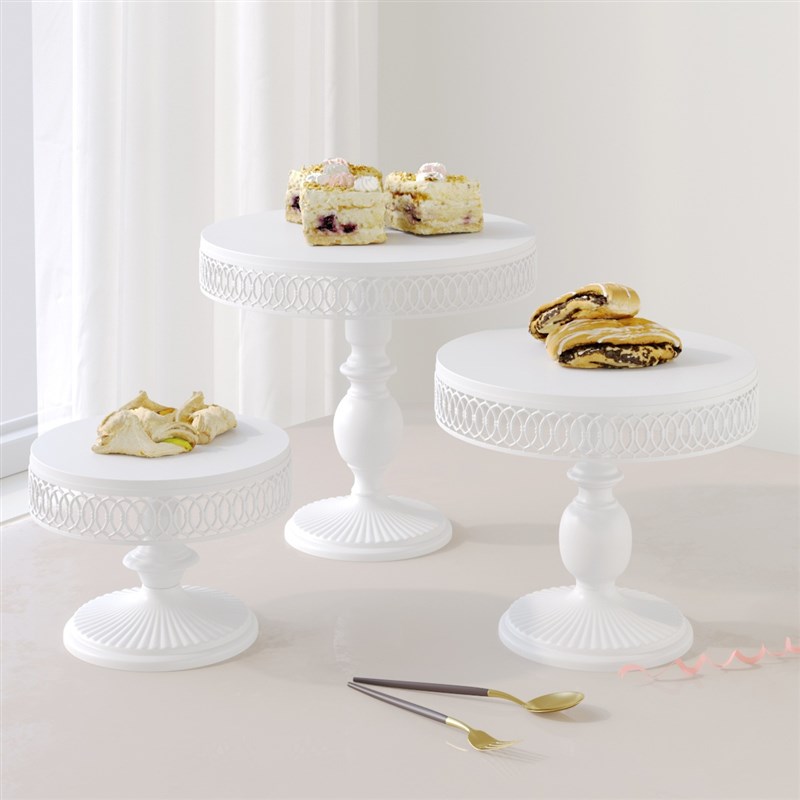 三件套铁艺甜品台摆件展示架蛋糕托盘茶点心架冷餐茶歇摆台工艺品