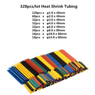 127 / 164 / 328/530PCS 热缩管绝缘套管家用DIY电工热收缩管阻燃