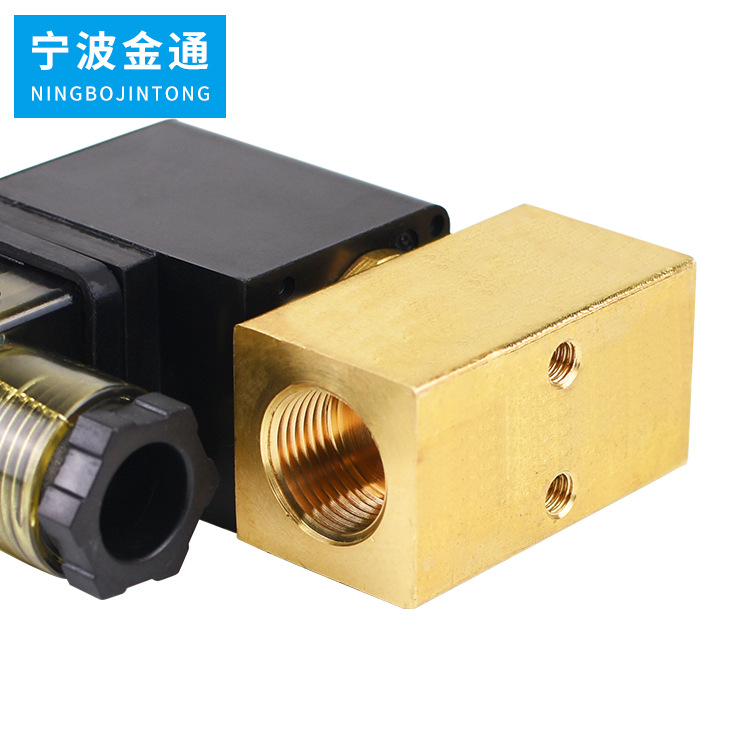 金通单向JT22-02二通常闭电磁阀DC24V高压耐压7MPa直动式水阀气阀