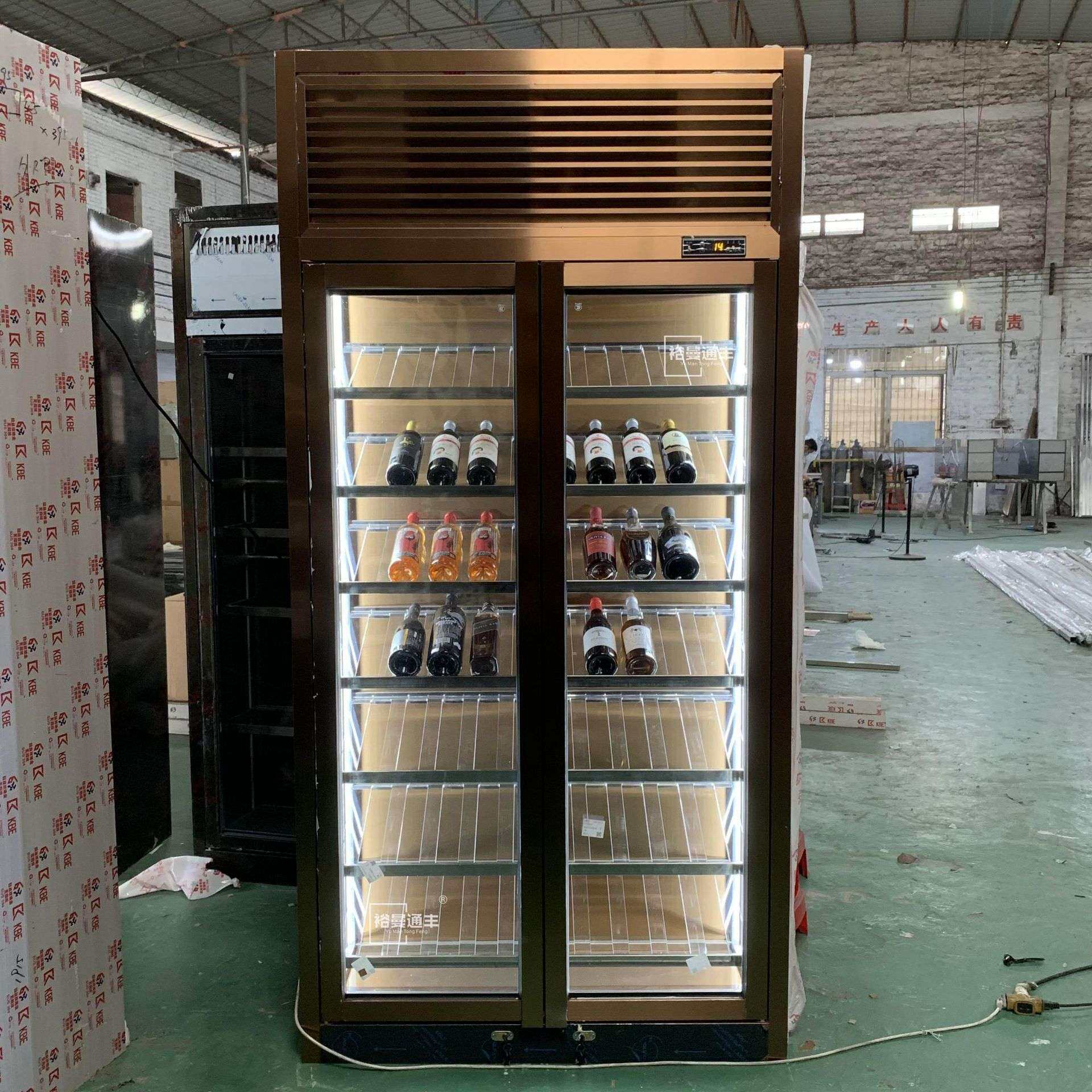 设计轻奢酒窖亚克力酒柜私人高档双门玻璃展示柜不锈钢恒温红酒柜