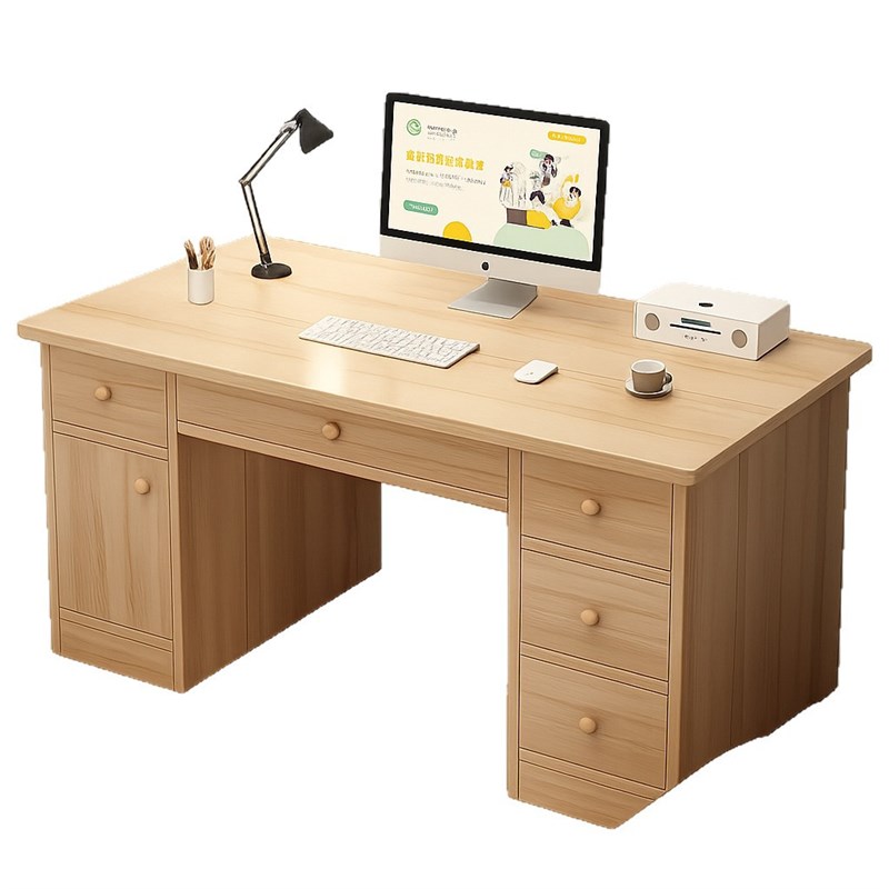 电脑桌台式家用简约现代带抽屉写字桌卧室简易书桌新款学生学习桌