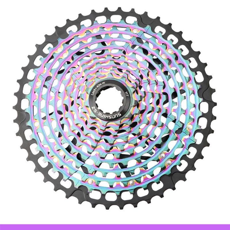 日晖山地飞轮HG 11速12速炫彩镂空CNC一体铝合金超轻齿盘