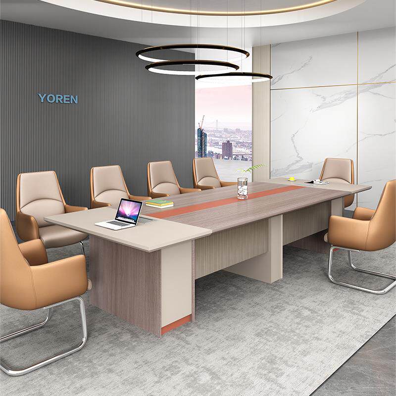 YOREN友仁办公家具大型会议桌长条桌简约现代会议室洽谈桌椅组合