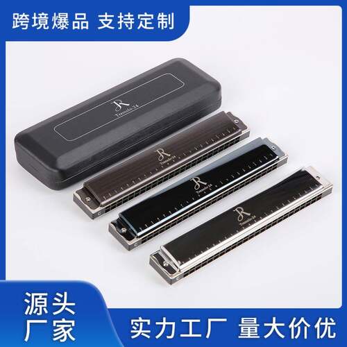 初学者24孔复音C调口琴成人入门自学重音口琴送礼 Harmonica