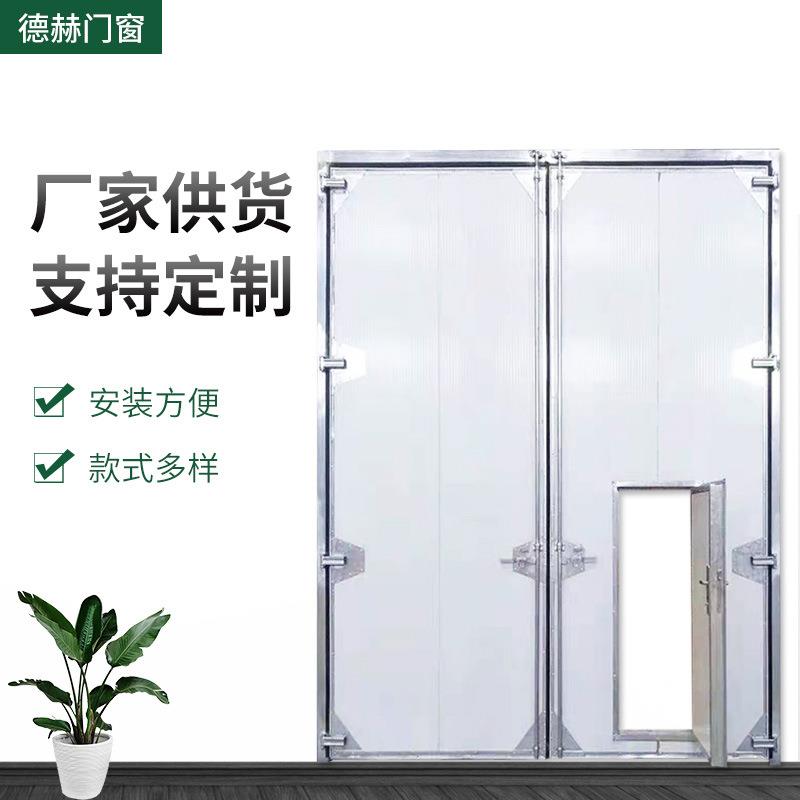 厂房大门不锈钢工业平开大门车间保温平移钢木大门电动平移
