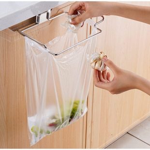 不锈钢垃圾架家用厨房壁挂简易桌面固定支撑挂架垃圾收纳架撑袋器