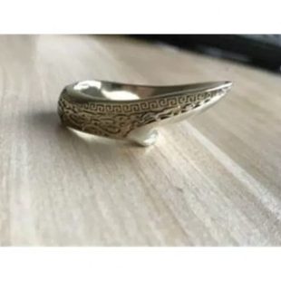 射箭扳指铜银色护指蒙古射法坡型扳指通用男大拇指扳指民族风饰品