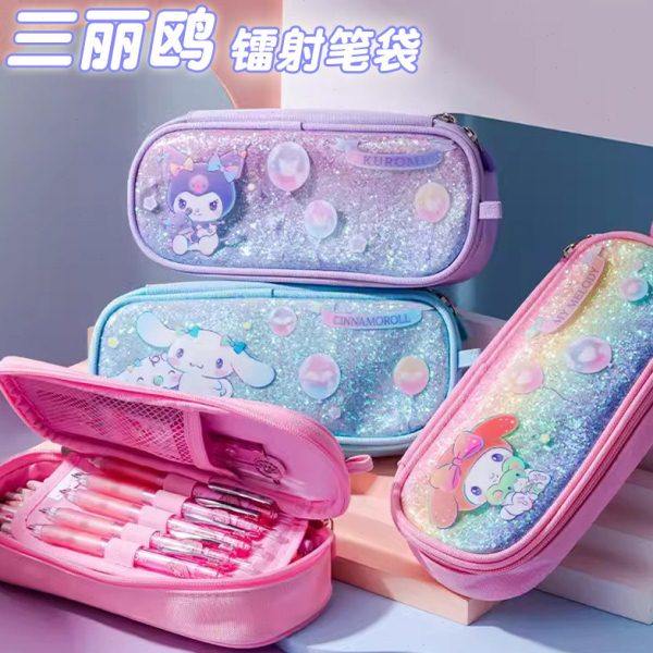 三丽鸥镭射大容量笔袋库洛米儿童小学女可爱少女心创意文具铅笔盒,文具电教/文化用品/商务用品,笔袋,淘宝优惠券,粉丝福利购,淘宝优惠卷