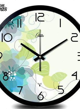 康巴丝电波钟创意客厅挂钟卧室现代欧式时钟大号时尚简约静音钟表