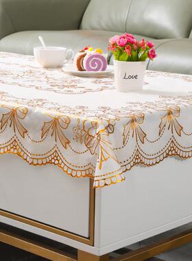防水茶布几布桌台防烫免桌洗A32212布餐桌布p布vc塑料蕾丝台长方